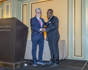 State Senator Anthony Portantino administered the oath of office to Raphael Henderson. (Photo by Lyd and Mo Photography