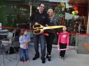 Blissery opened in East Washington Village with free frozen yogurt, a bounce house and dj and a ribbon cutting.