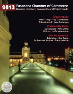 Doug Santos' photo of Pasadena City Hall graces the 2013 cover.