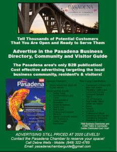 Pasadena Chamber Directory Ad Rate Sheet