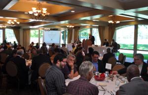 Chamber Board Chair Ben Green hosted the program at the Economic and Business Summit 2014.