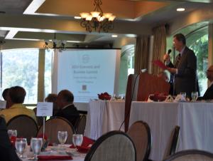 Mayor Bill Bogaard offered insights into Pasadena's economy and stability.