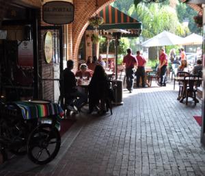 Courtyard dining at El Portal