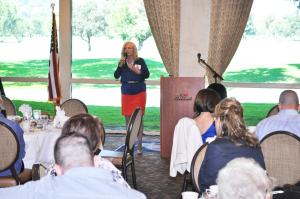 Peggy Kelley of Timeless Celebrations sponsored the September Luncheon Alliance.