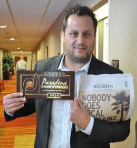 Nick Giordano with the Los Angeles Register newspaper