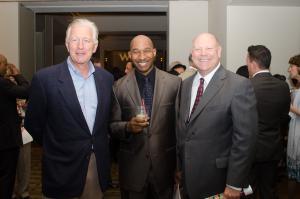 Martin Nicholson of the Dusit D2 Constance Hotel and Reggie Woolridge of the Sheraton Pasadena with Pasadena Center's Mike Ross.