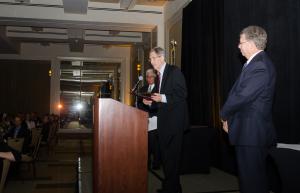Ron Berry accepted the Corporate Citizen of the Year award for Pasadena Federal Credit Union.
