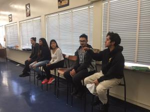 Internship panel at John Muir High School