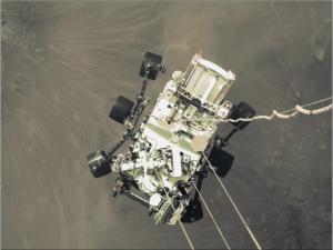 NASA Photo of rover approaching Mars surface