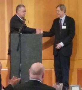 The Chamber honored Mayor Bill Bogaard for his service to Pasadena.